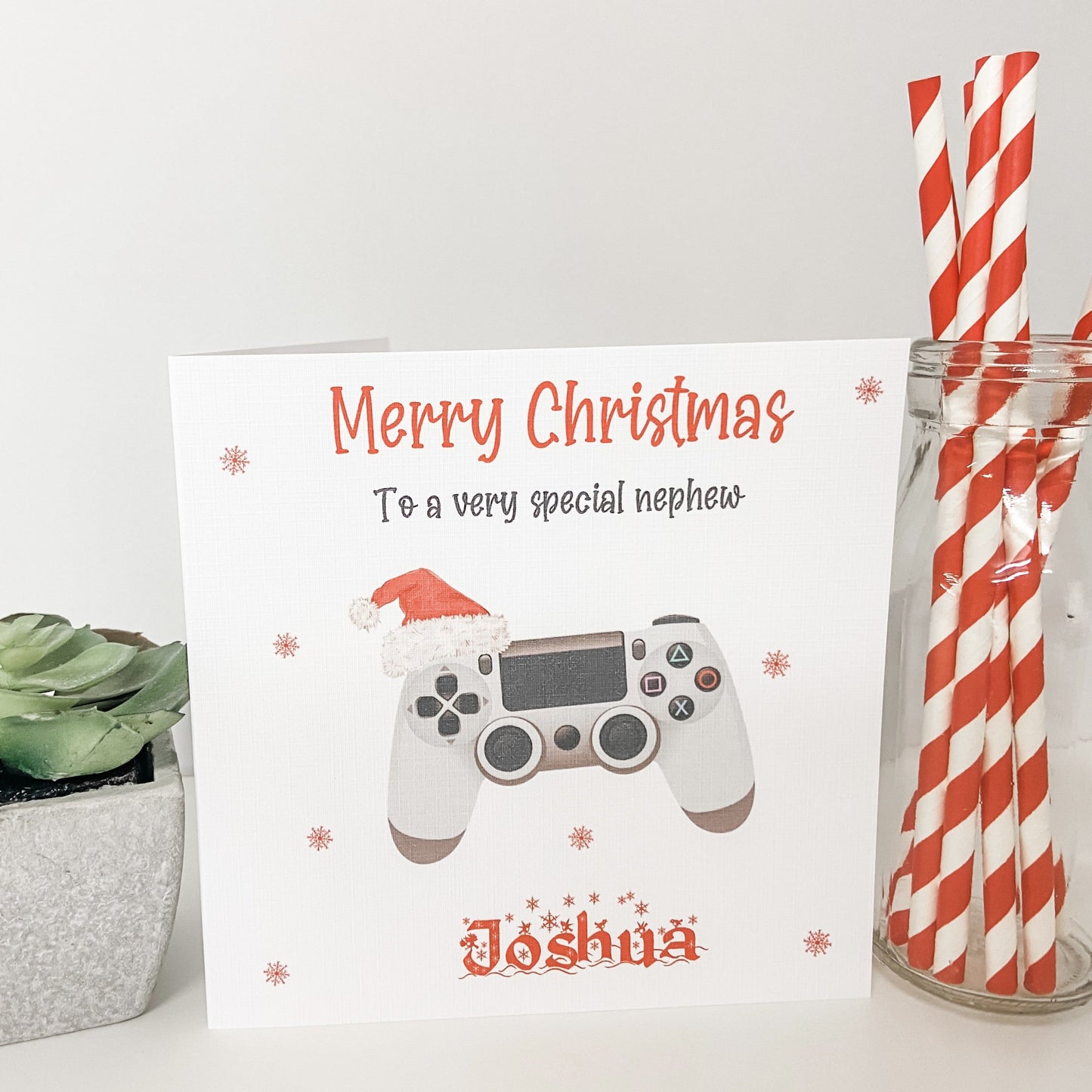 Personalised Christmas Card Gaming Playstation