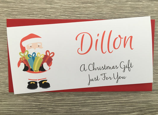 Personalised Christmas Gift Wallet Santa