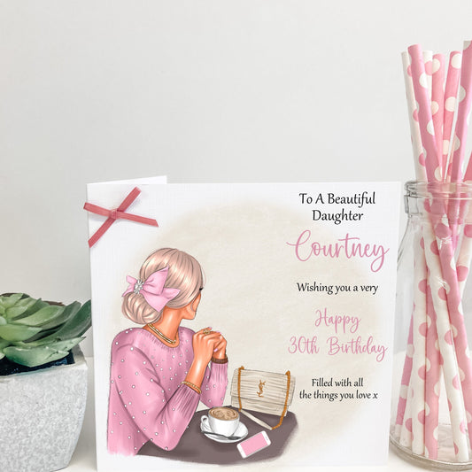 Personalised Female Girl Birthday Card