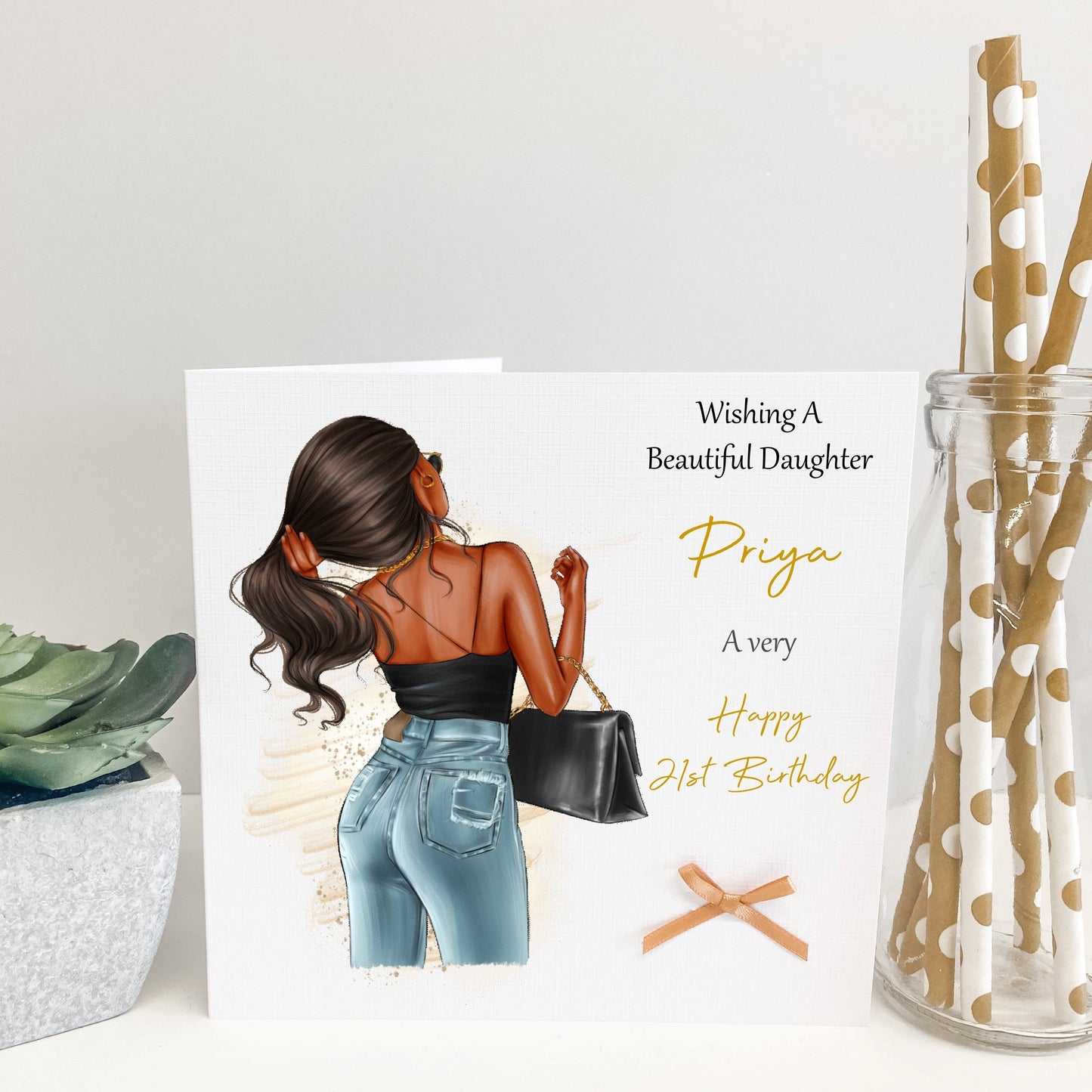 Personalised Female Girl Birthday Card