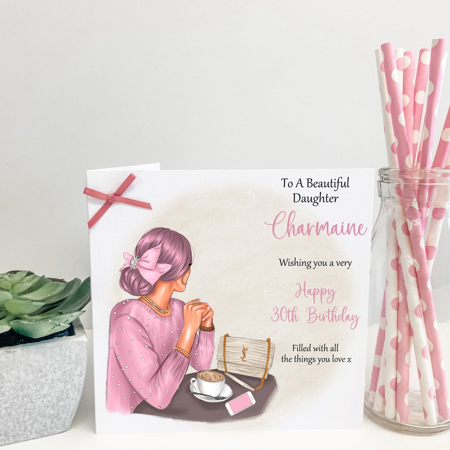 Personalised Female Girl Birthday Card