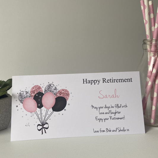 Personalised Gift Voucher Card Retirement Money Wallet