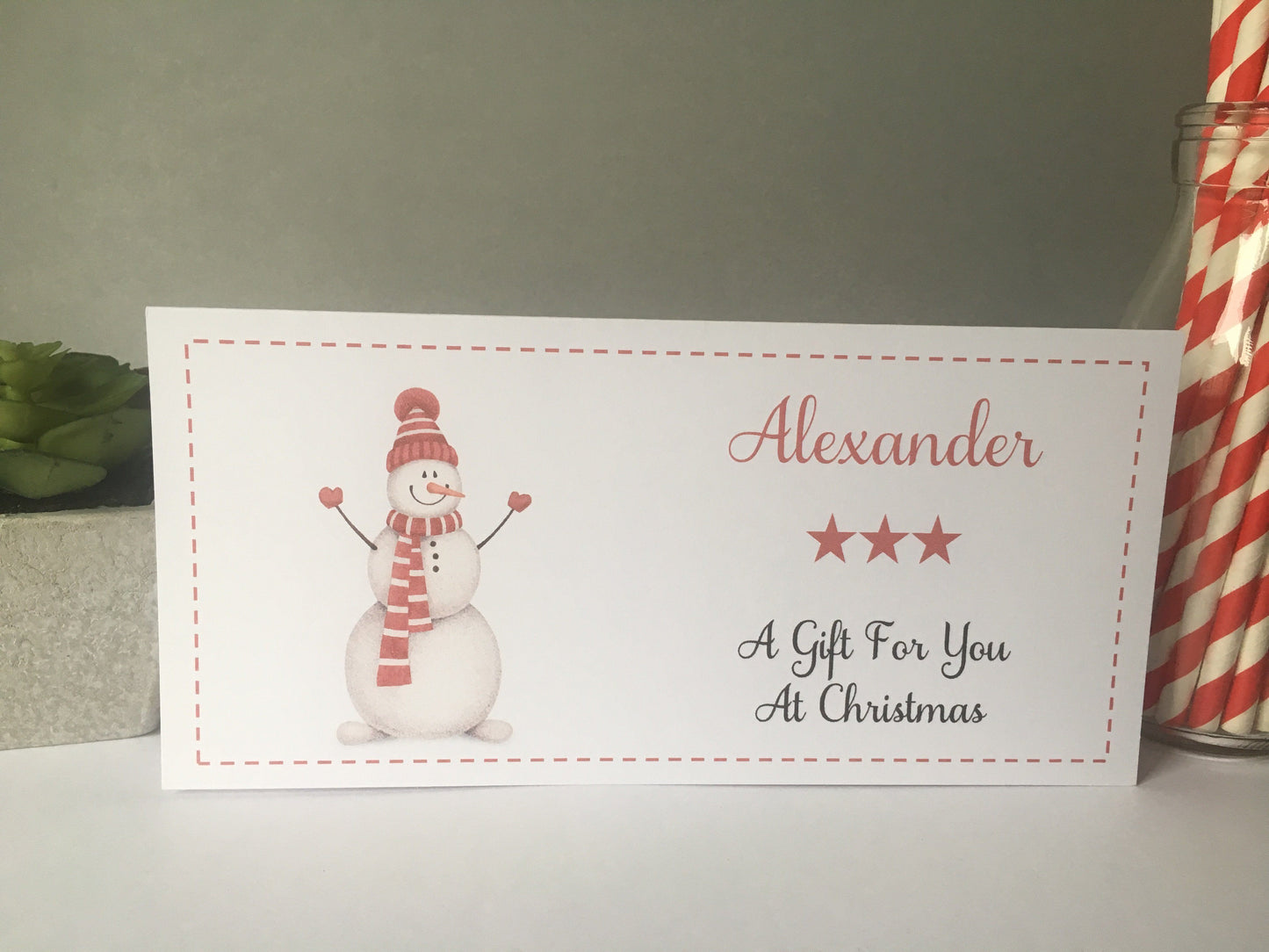 Personalised Snowman Christmas Gift Wallet