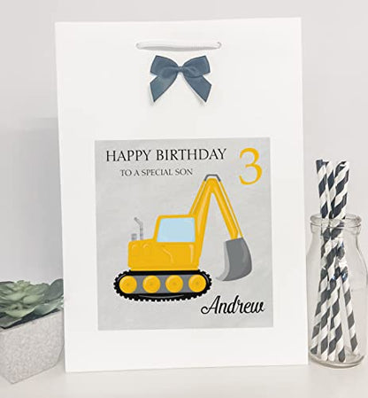 Personalised Boutique Gift Bag For Boy Digger