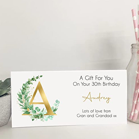 Personalised Birthday Card Money Gift Wallet Voucher Female Girl