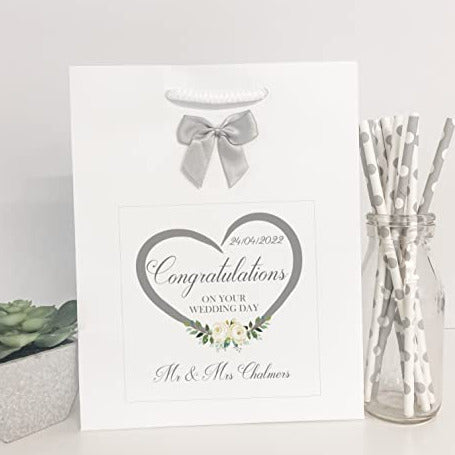 Personalised Gift Bag Congraulations On Your Wedding Day