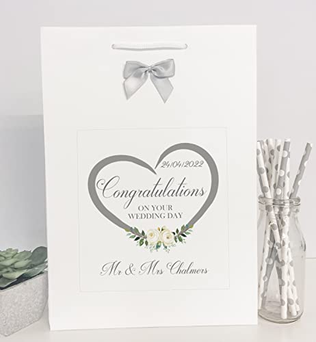 Personalised Gift Bag Congraulations On Your Wedding Day