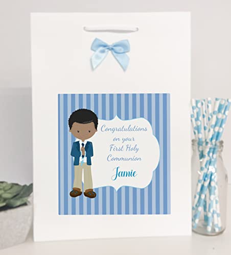 Personalised First Holy Communion Gift Bag Boy Blue