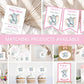 10 Personalised Baby Shower Favour Tags Watercolour Elephant Pink