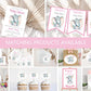 Personalised Baby Shower Welcome Sign Watercolur Elephant Pink
