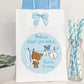 Personalised Baby Shower Party Gift Bag Bear Blue Boy