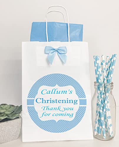 Personalised Christening Favour Thank You Gift Bag For Boy