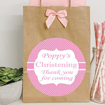 Personalised First Holy Christening Favour Thank You Gift Bag For Girl