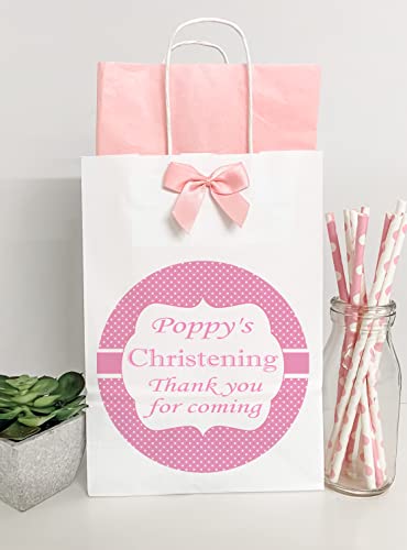 Personalised First Holy Christening Favour Thank You Gift Bag For Girl