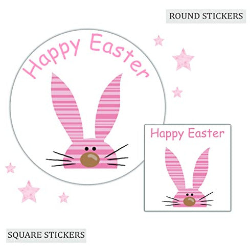 Personalised Matt Easter Bunny Stickers for Crafts