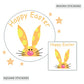 Personalised Matt Easter Bunny Stickers for Crafts