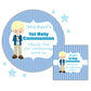 Personalised First Holy Communion Stickers Blue Boy
