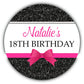 Personalised Birthday Party Stickers for Favours Party Bags Printed Glitter Effect