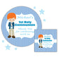 Personalised First Holy Communion Stickers Blue Boy