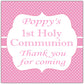 Personalised First Holy Communion Party Stickers Girl Pink