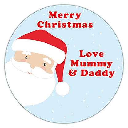 Personalised Christmas Stickers for Gift Present Wrapping Tags Santa
