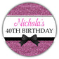 Personalised Birthday Party Stickers for Favours Party Bags Printed Glitter Effect