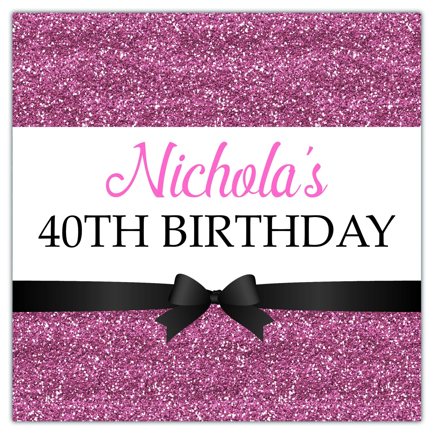 Personalised Birthday Party Stickers for Favours Party Bags Printed Glitter Effect