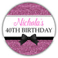 Personalised Birthday Party Stickers for Favours Party Bags Printed Glitter Effect