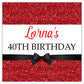 Personalised Birthday Party Stickers Red Glitter Effect