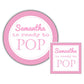 Personalised Baby Shower Stickers for Favours Party Bags Pink Ready to Pop