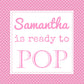 Personalised Baby Shower Stickers Pink Ready to Pop