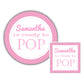Personalised Baby Shower Stickers Pink Ready to Pop