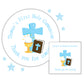 Personalised First Holy Communion Party Stickers for Favours Party Bags Boy Blue