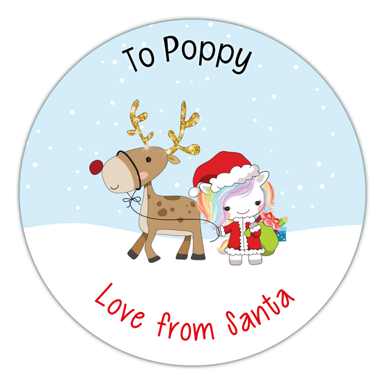 Personalised Christmas Stickers for Gift Present Wrapping Tags