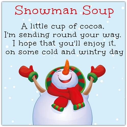 Christmas Stickers for Hot Chocolate Cone Snow Man Soup