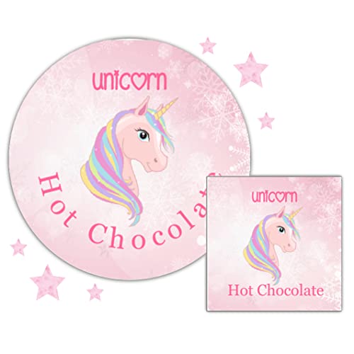 Christmas Stickers for Unicorn Hot Chocolate Cone Gift Crafts Favours