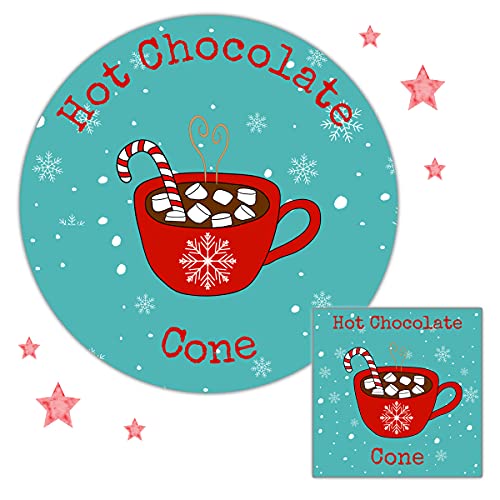 Personalised Christmas Stickers for Hot Chocolate Cones Gifts Tags