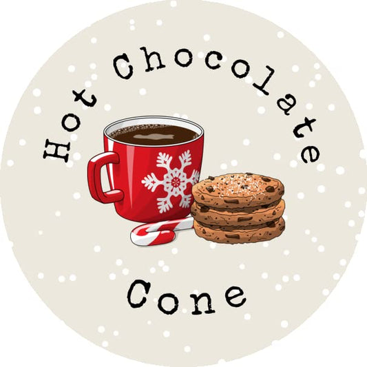 Personalised Christmas Stickers for Hot Chocolate Cones