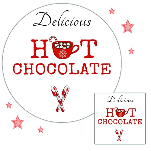 Christmas Stickers for Hot Chocolate Cone Gift Crafts Favours