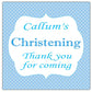 Personalised Christening Party Stickers