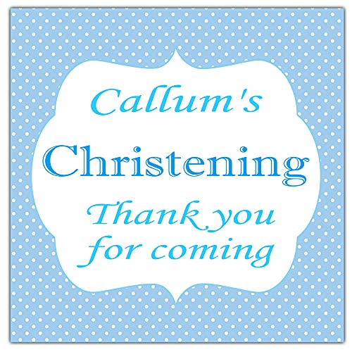 Personalised Christening Party Stickers