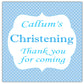 Personalised Christening Party Stickers
