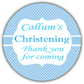 Personalised Christening Party Stickers