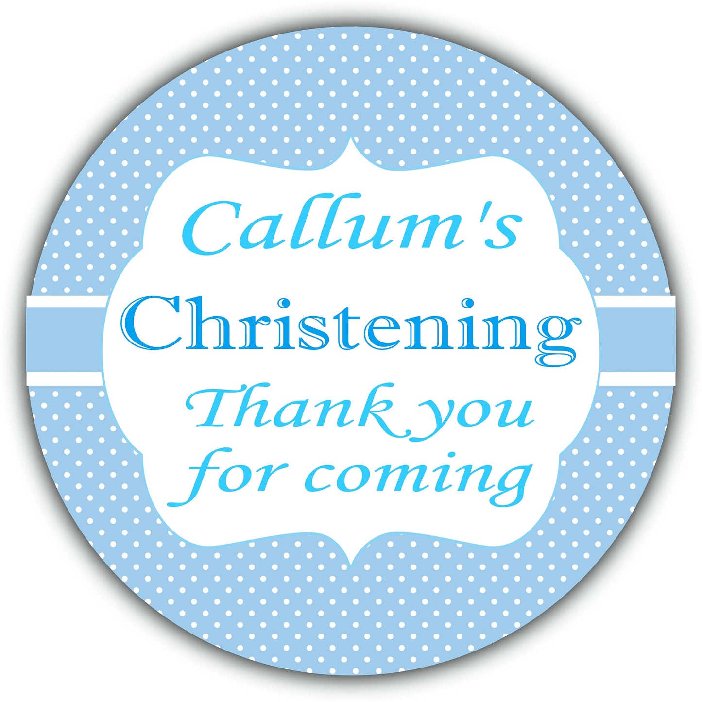 Personalised Christening Party Stickers