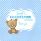 Personalised Christening Party Stickers Teddy