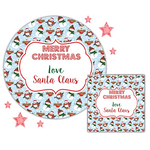 Personalised Christmas Stickers for Gift Present Wrapping Tags Snowman
