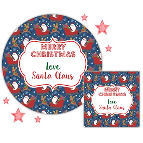 Personalised Christmas Stickers Santa Sleigh
