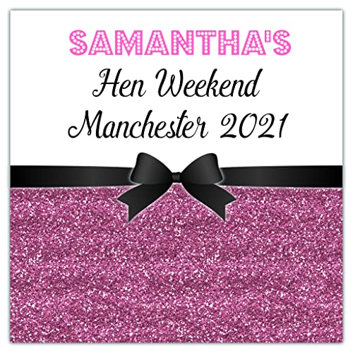 Personalised Hen Party Stickers Pink