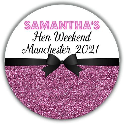 Personalised Hen Party Stickers Pink