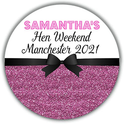 Personalised Hen Party Stickers Pink